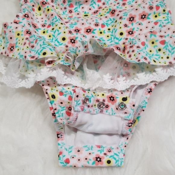 Cat & Jack one piece floral bathing suit. 18M - Picture 2 of 8